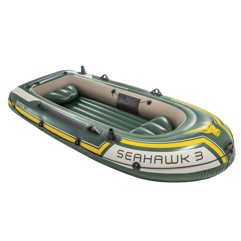 Intex Комплект надуваема лодка Seahawk 3 с мотор за тролинг и скоба