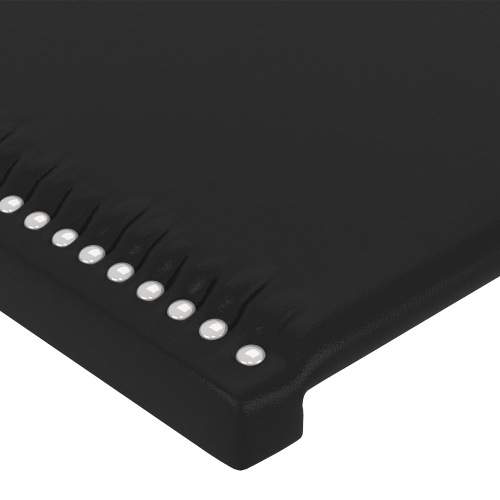 vidaXL Горна табла за легло с уши, черна, 183x23x118/128 см, кадифе