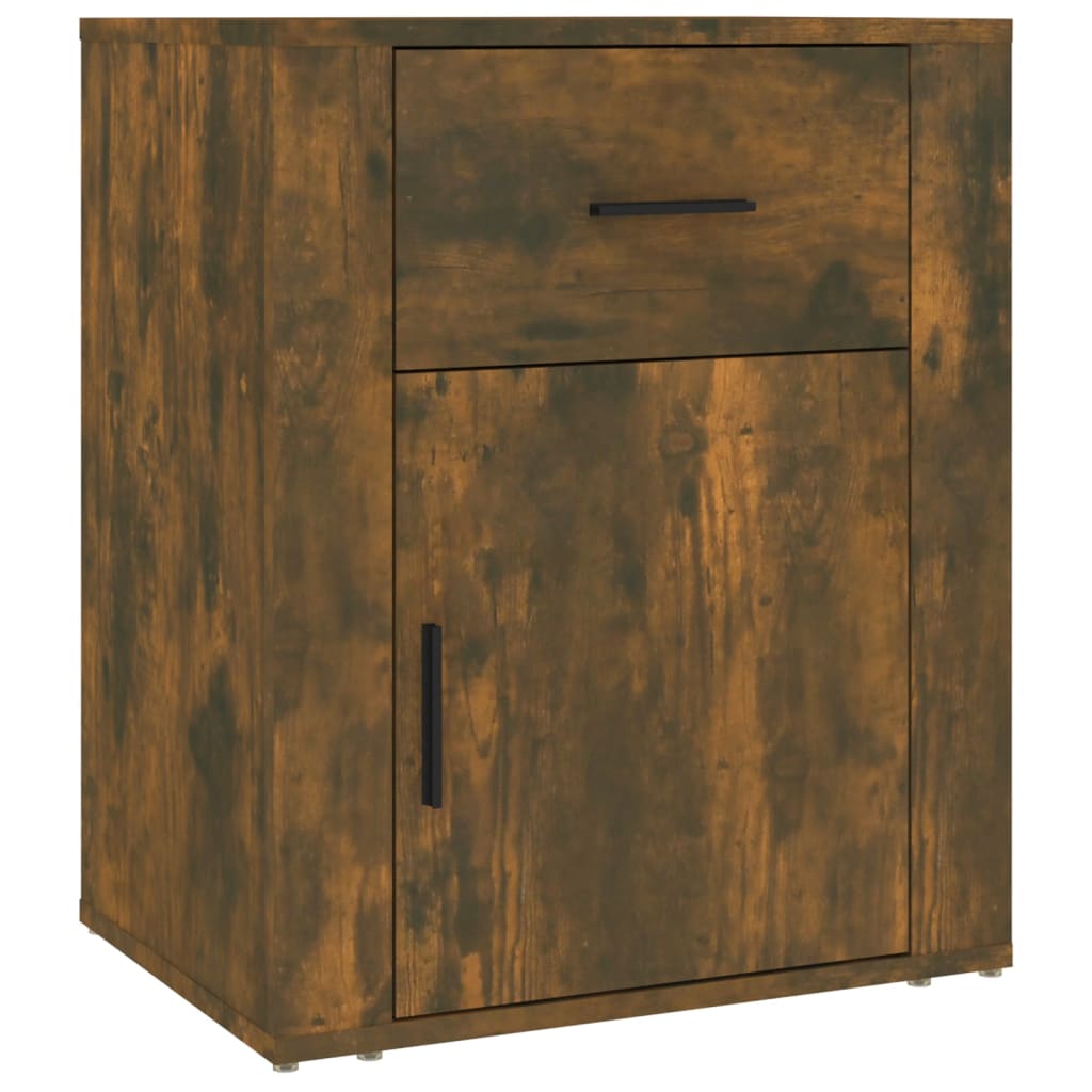 vidaXL Нощно шкафче, Опушен дъб, 50x36x60 см, инженерно дърво