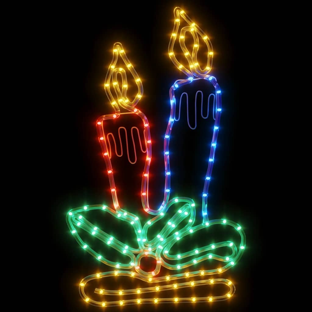 vidaXL Коледна фигура свещи със 144 светодиода, 70x42 см
