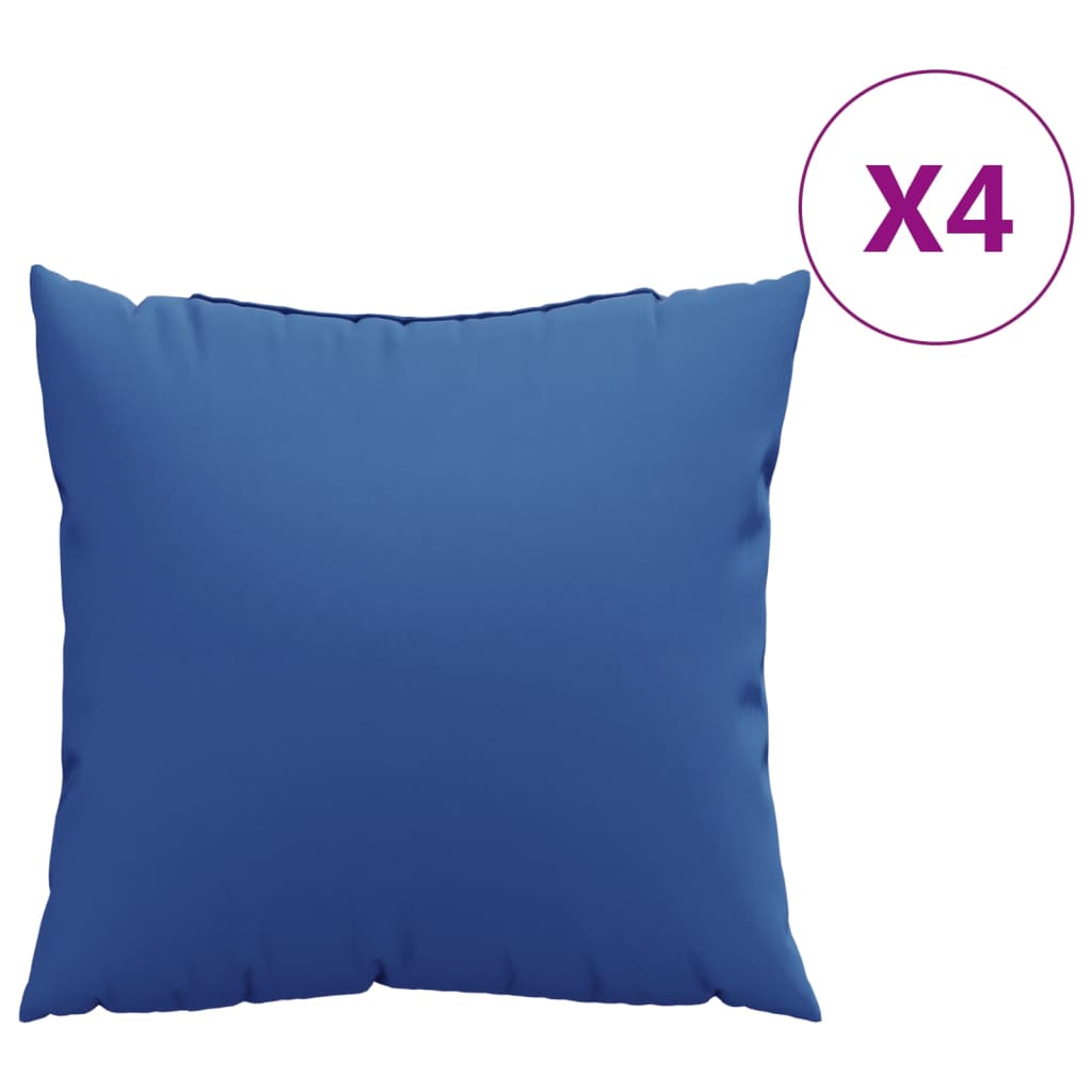 vidaXL Декоративни възглавници, 4 бр, кралско сини, 50x50 см, плат