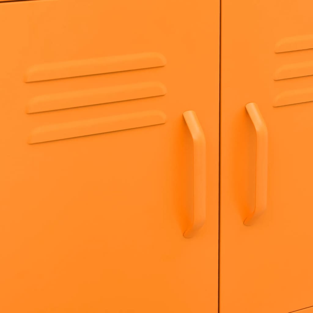 vidaXL Шкаф за съхранение, оранжев, 60x35x56 см, стомана