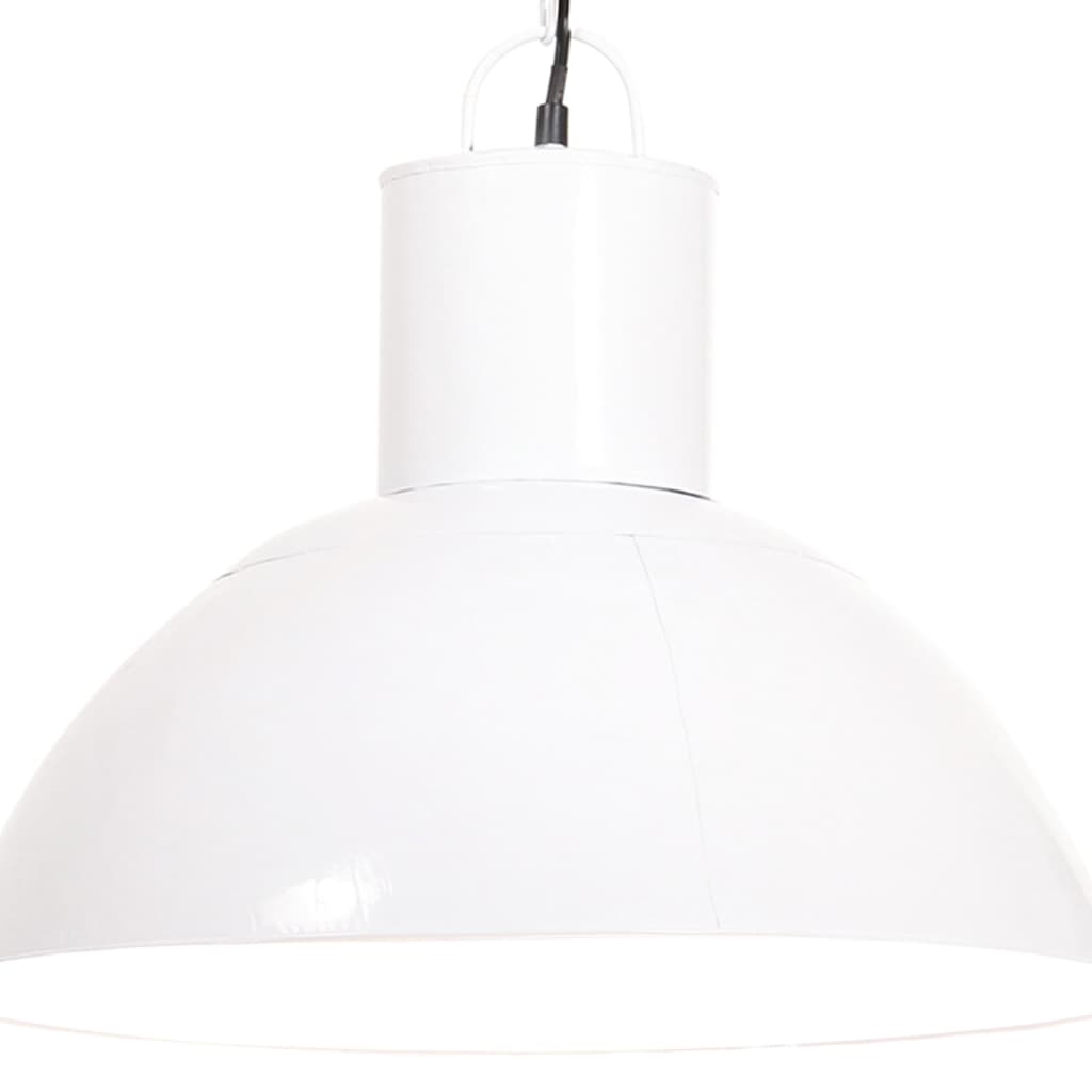 vidaXL Пенделна лампа 25 W бяла кръгла 48 см E27