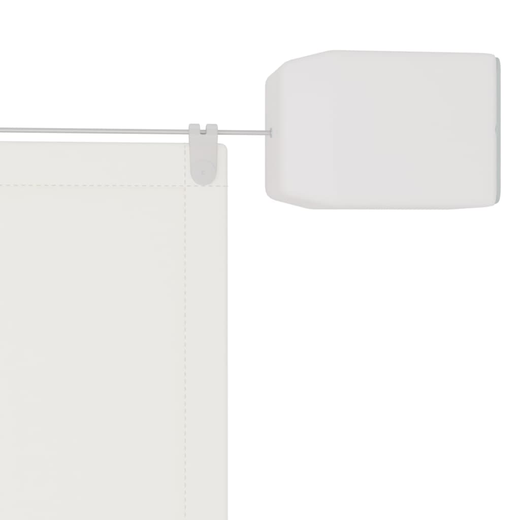 vidaXL Вертикален сенник, бял, 60x360 см, оксфорд плат