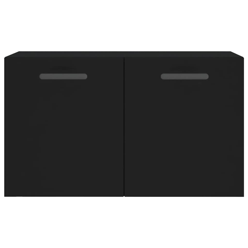 vidaXL Стенен шкаф, черен, 60x36,5x35 см, инженерно дърво