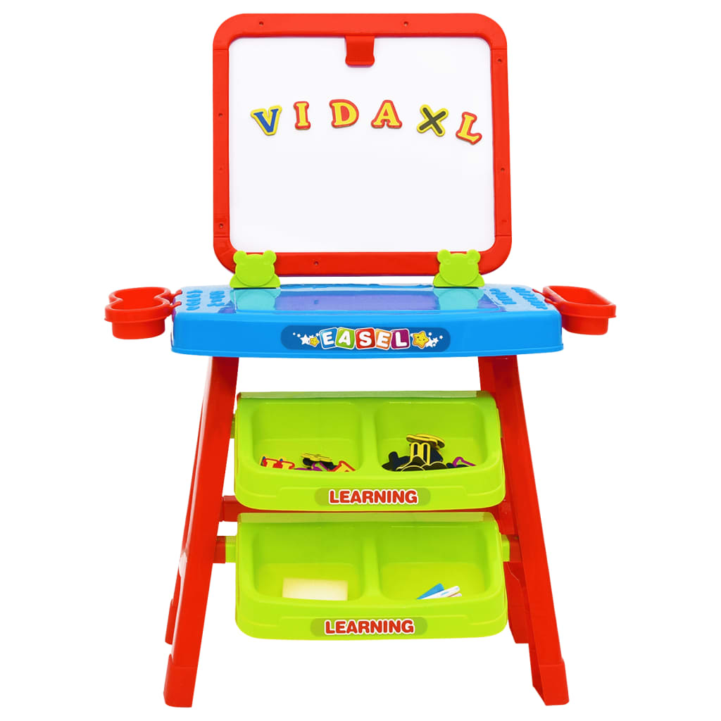 vidaXL 3-в-1 комплект от детски статив и учебно бюро за игра