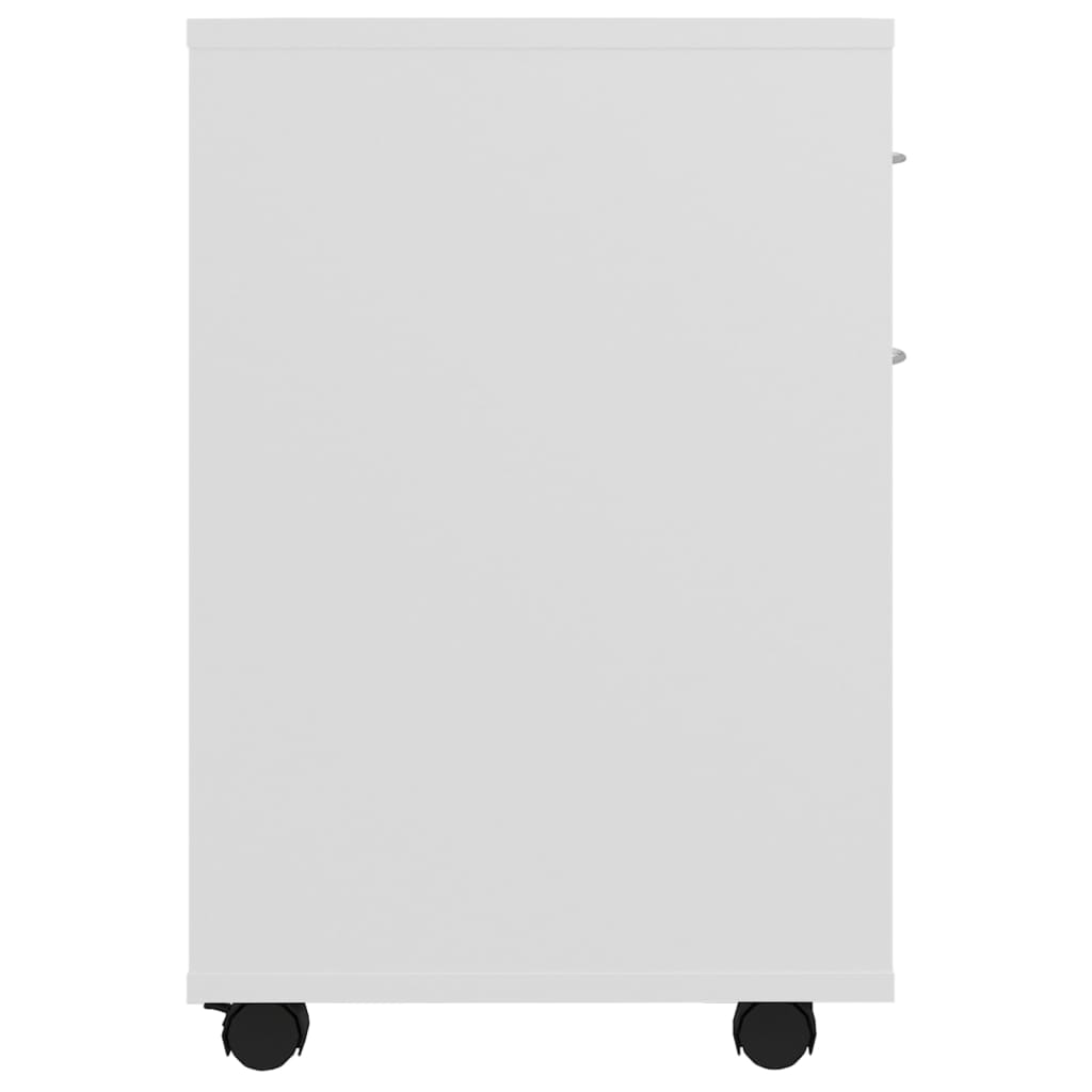 vidaXL Шкаф на колелца, бял, 45x38x54 см, ПДЧ