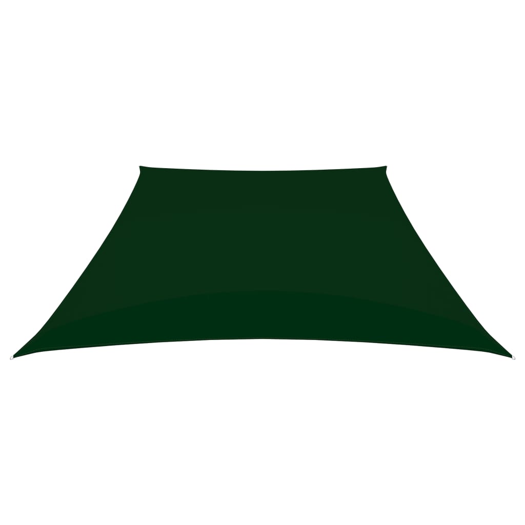 vidaXL Платно-сенник, Оксфорд текстил, трапец, 3/5x4 м, тъмнозелено