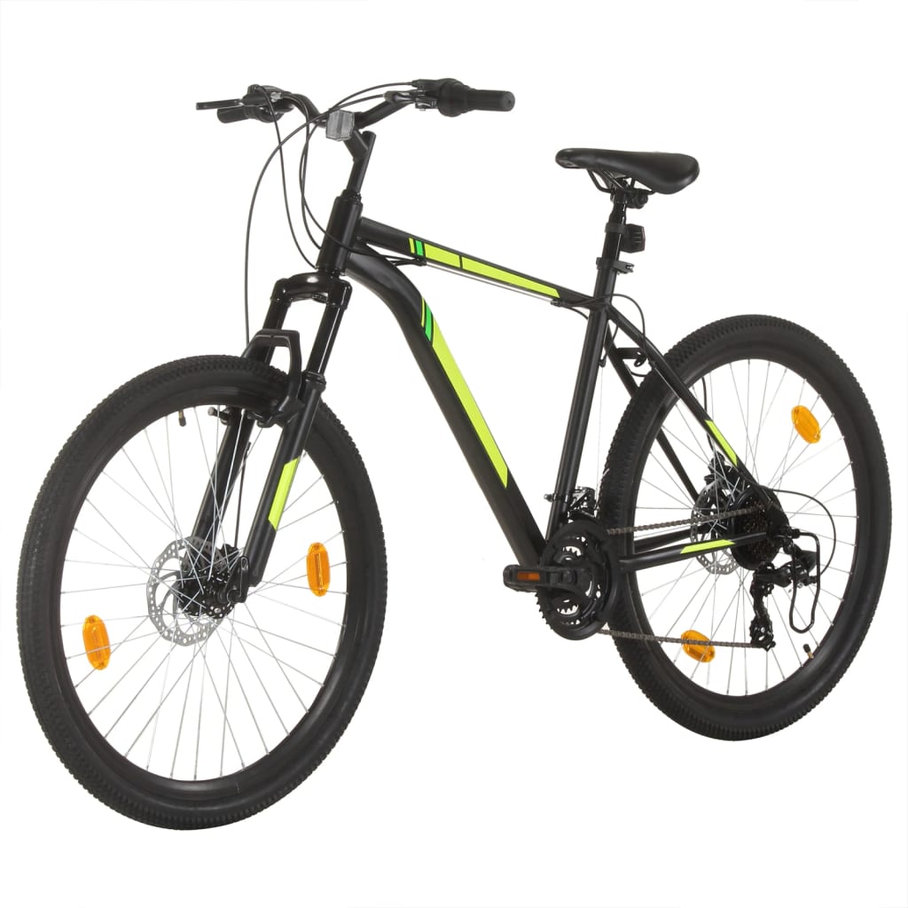 vidaXL Планински велосипед, 21 скорости, 27,5 цола, 42 см, черен