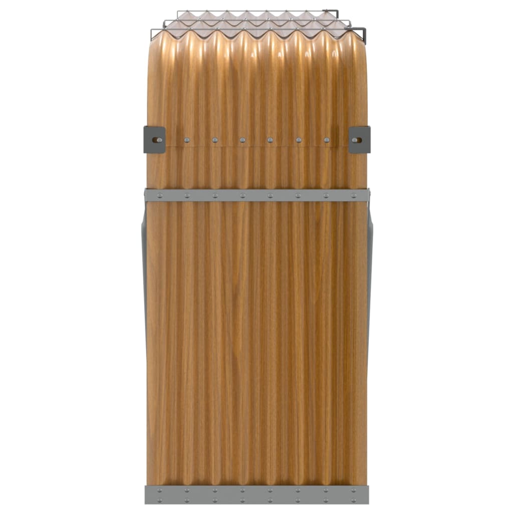 vidaXL Поставка за дърва, светлокафяви, 180x45x100 см, стомана