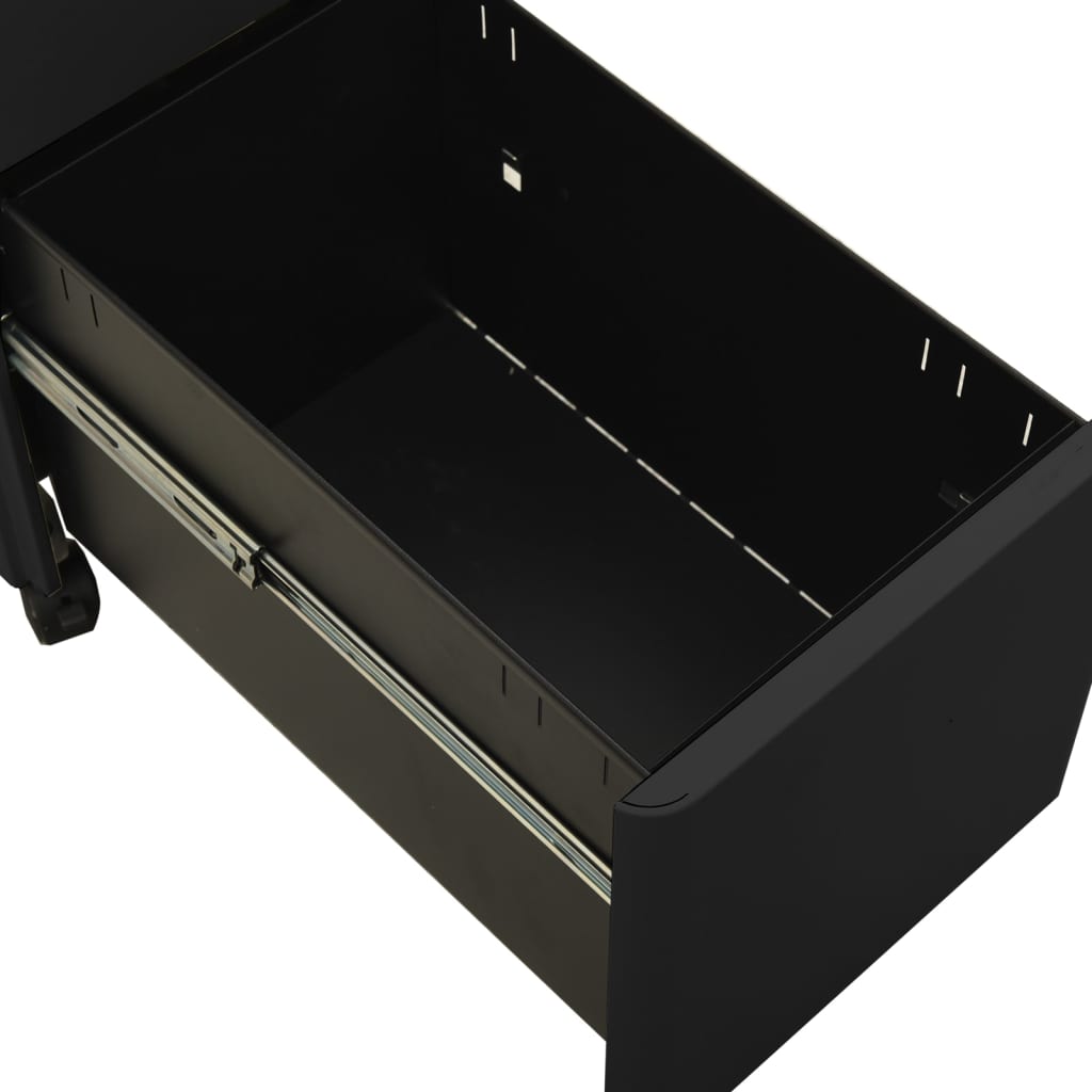vidaXL Мобилен офис шкаф, антрацит, 30x45x59 см, стомана