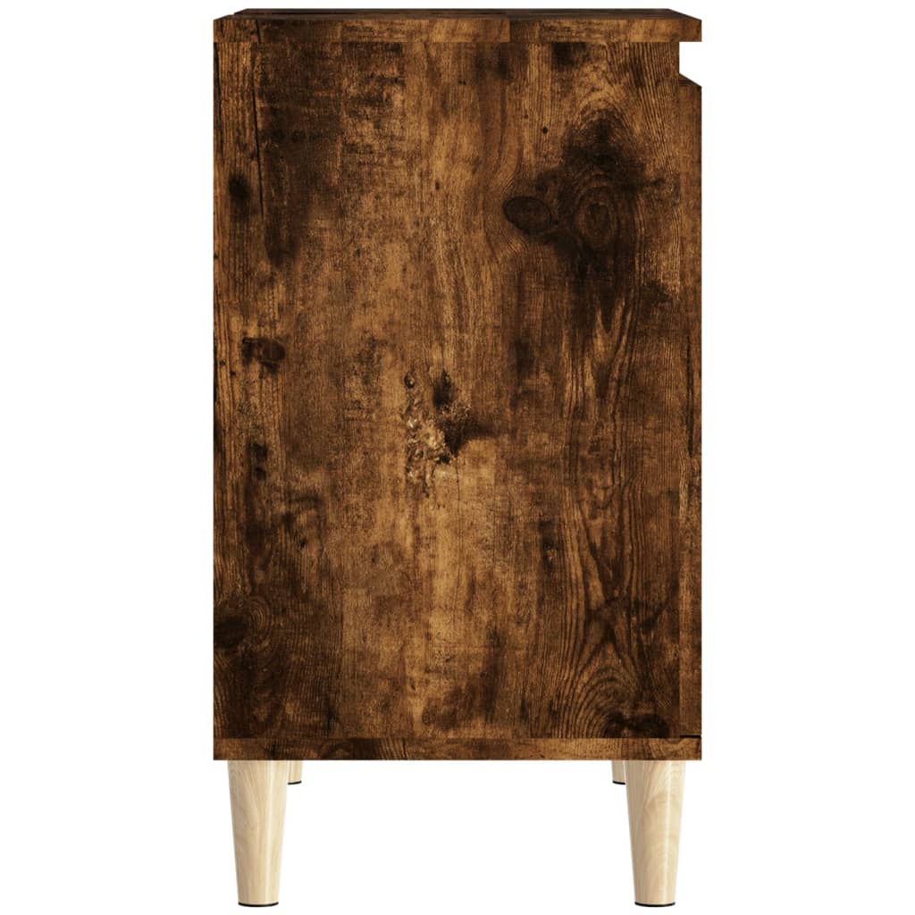 vidaXL Шкаф за мивка, опушен дъб, 58x33x60 см, инженерно дърво
