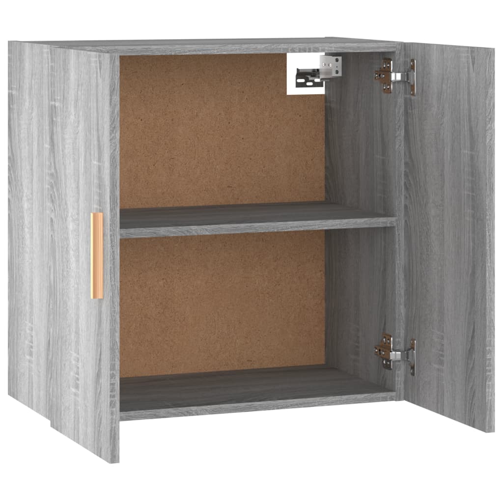 vidaXL стенен шкаф, сив сонома, 60x30x60 см, инженерно дърво