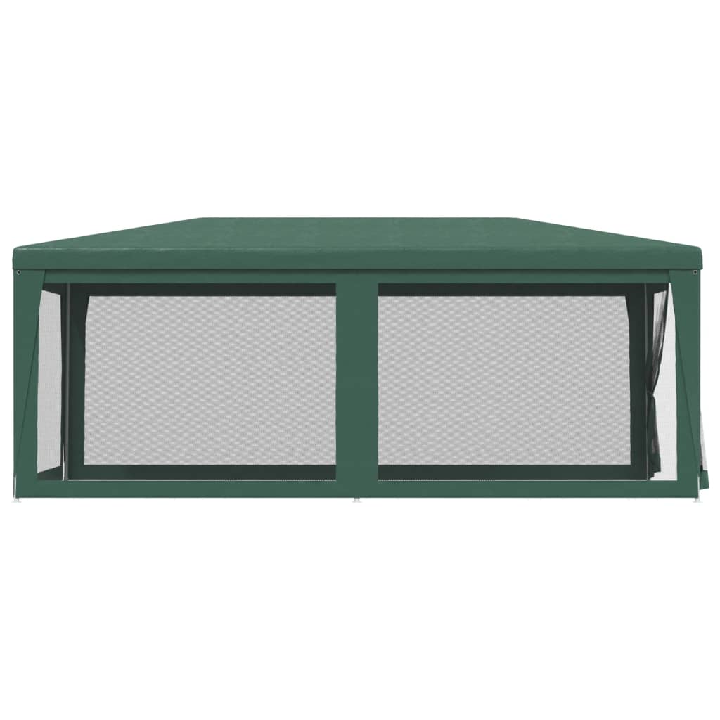 vidaXL Парти палатка с 6 мрежести странични стени зелена 3x6 м HDPE