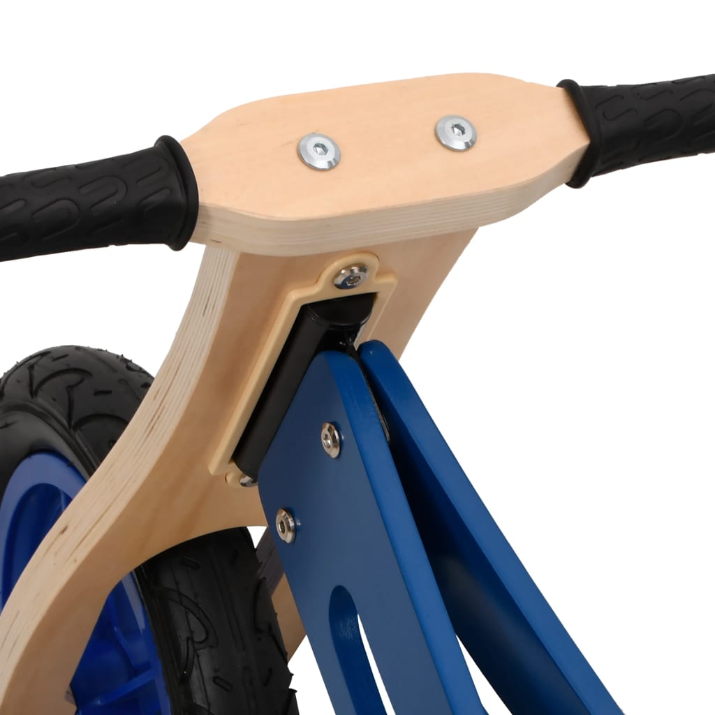 vidaXL Детско колело за баланс с пневматични гуми, синьо