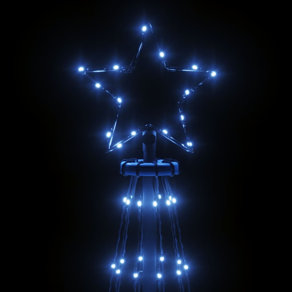vidaXL Коледна елха конус, синя, 1134 LED, 230x800 см