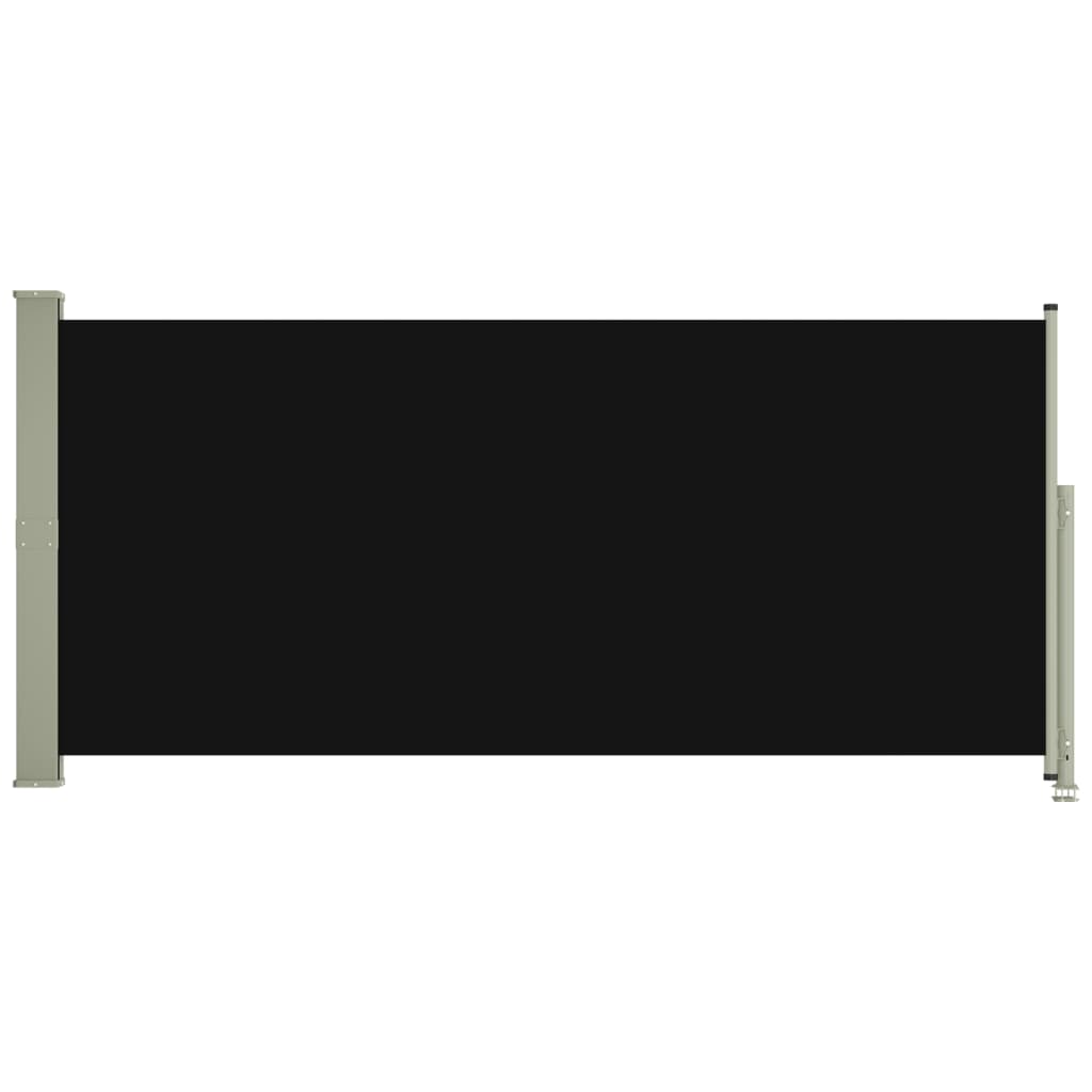 vidaXL Прибираща се дворна странична тента, 140x300 см, черна