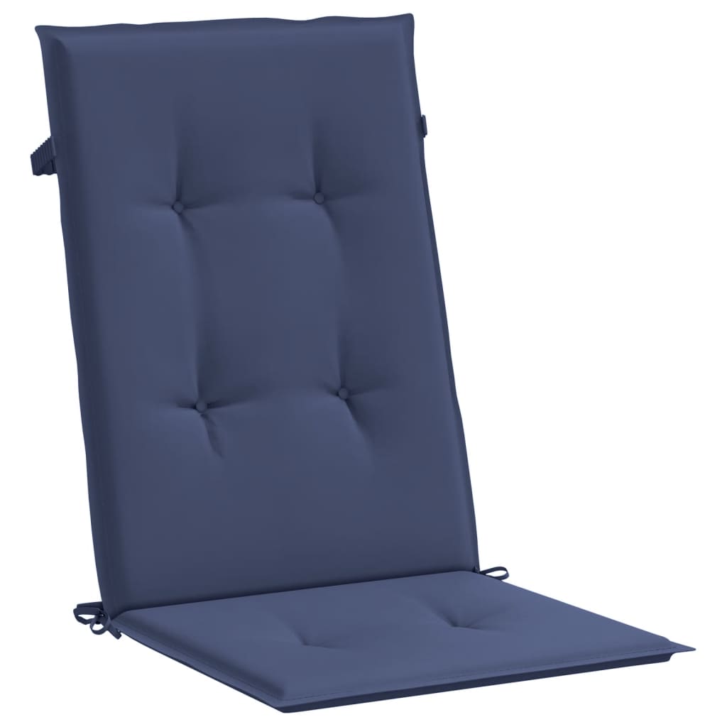 vidaXL Възглавници за столове с облегалка, 4 бр, нейви син, плат