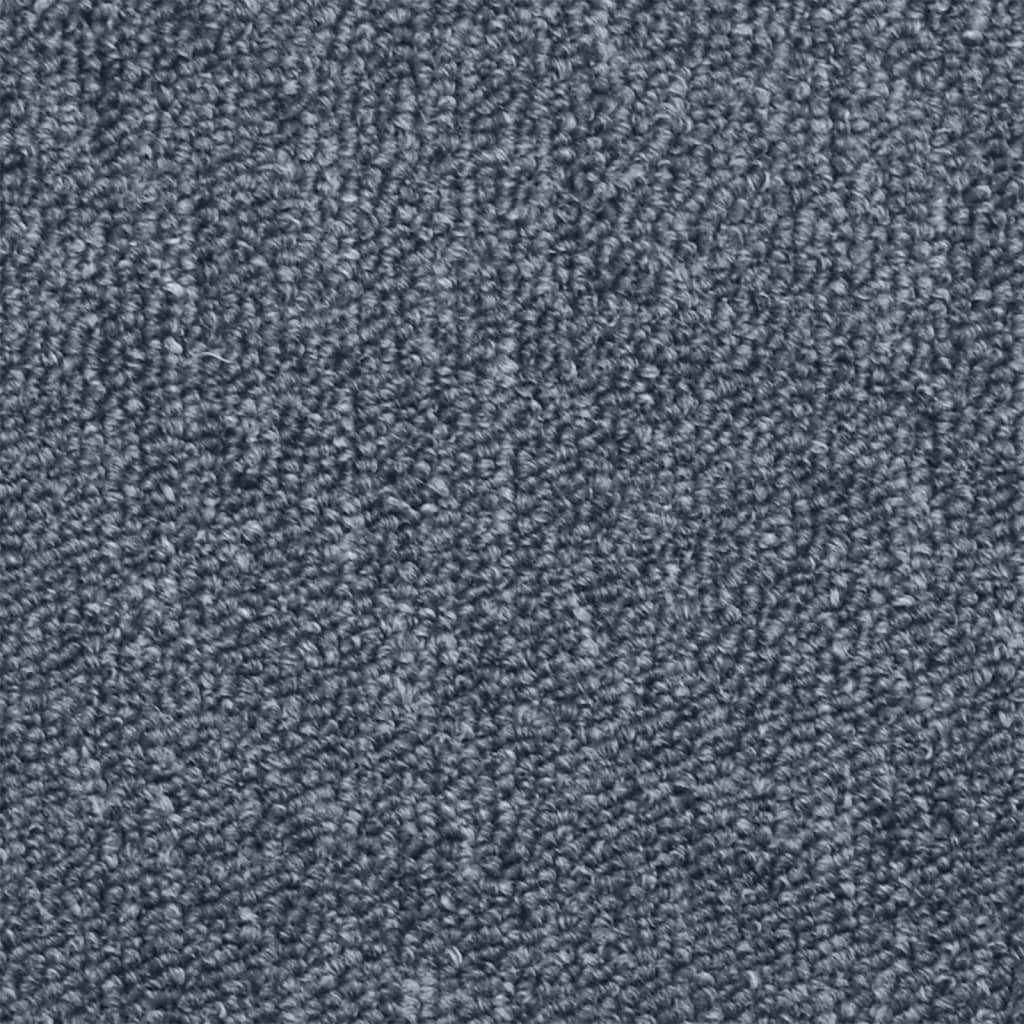 vidaXL Постелки за стъпала, 15 бр, тъмносиво и синьо, 65x24x4 см