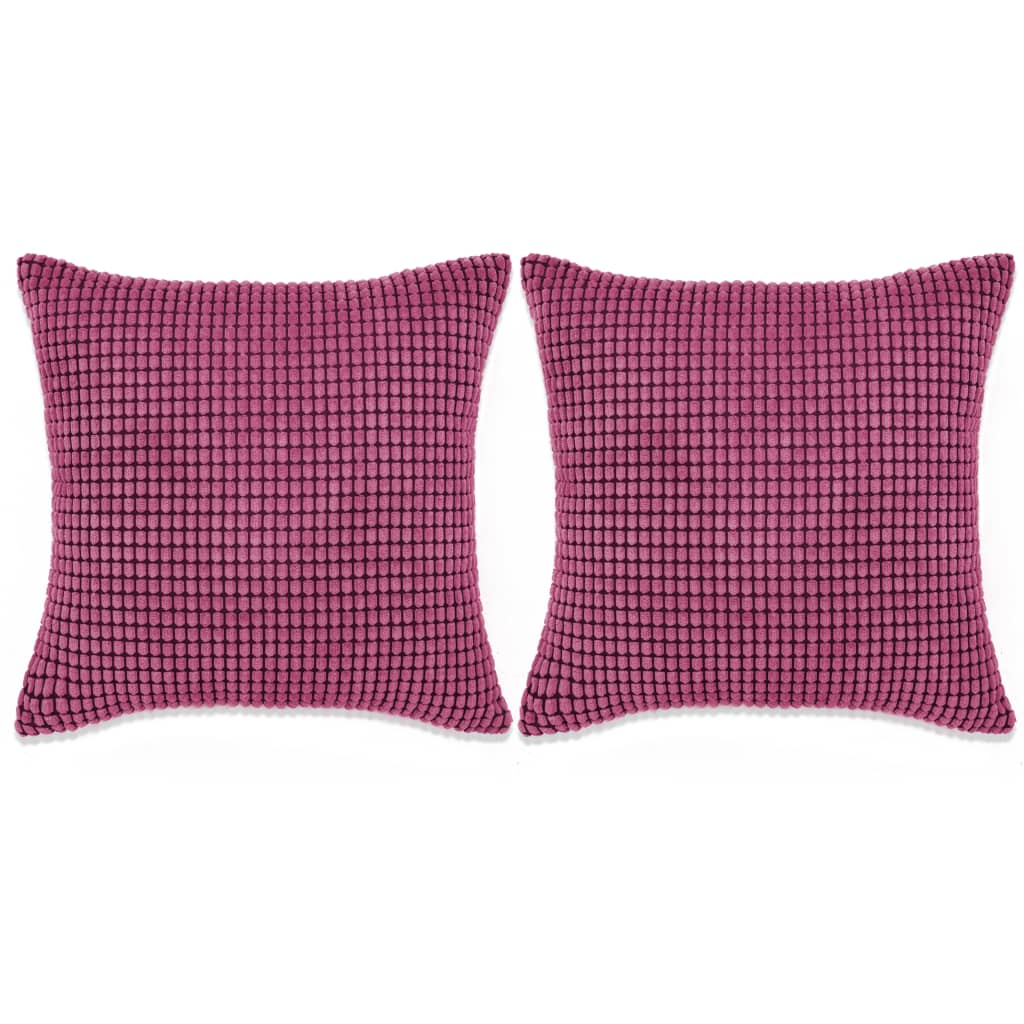 vidaXL Комплект възглавници, 2 бр, велур, 60x60 см, розов