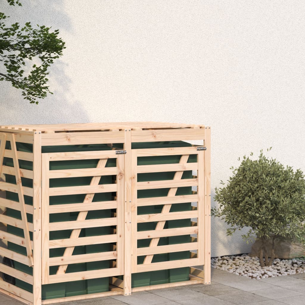 vidaXL Удължение за контейнер за съхранение на кош дърво бор масив