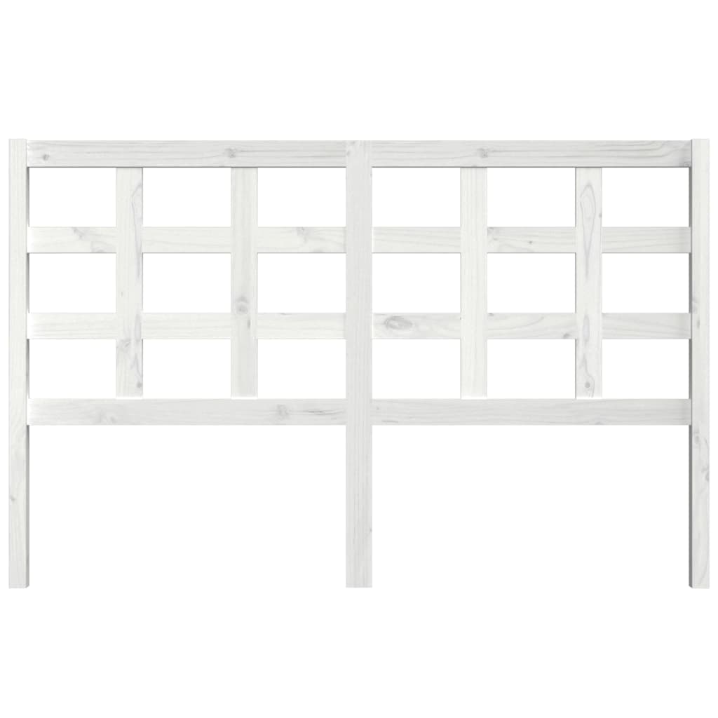 vidaXL Горна табла за легло, бяла, 156x4x100 см, бор масив
