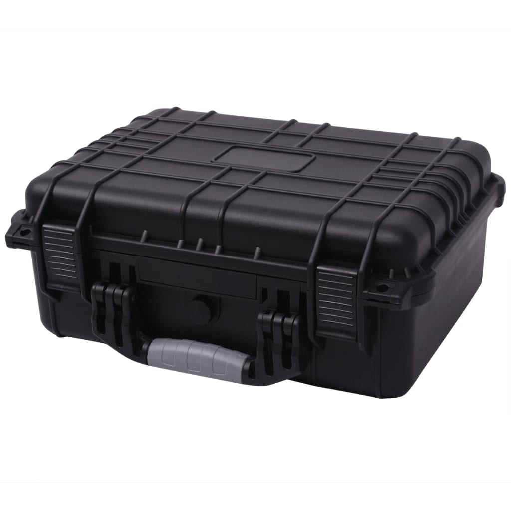 vidaXL Защитен куфар за оборудване, 40.6x33x17.4 cм, черен