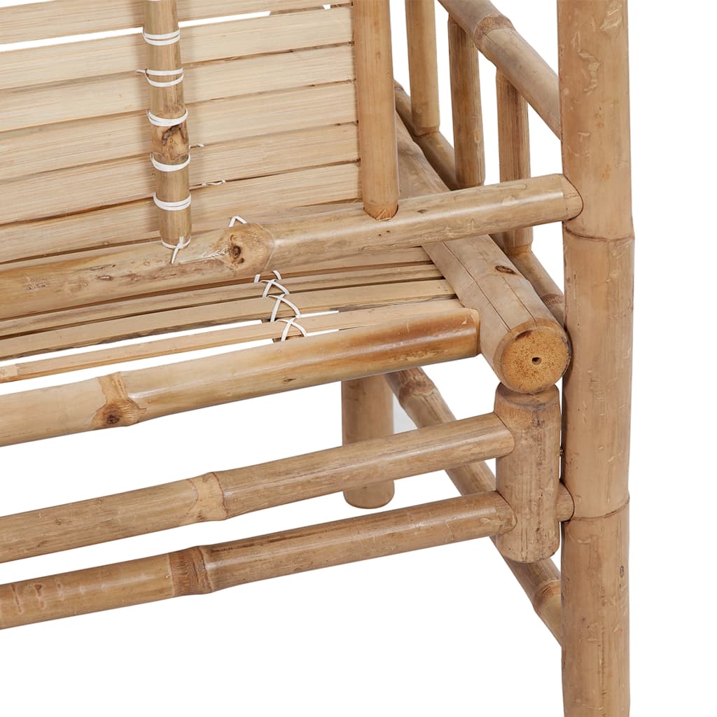 vidaXL Градинска пейка с шалте, 120 см, бамбук
