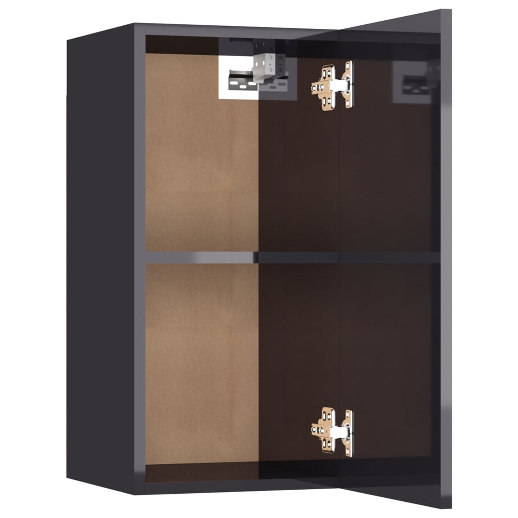 vidaXL ТВ шкаф, сив гланц, 30,5x30x60 см, ПДЧ
