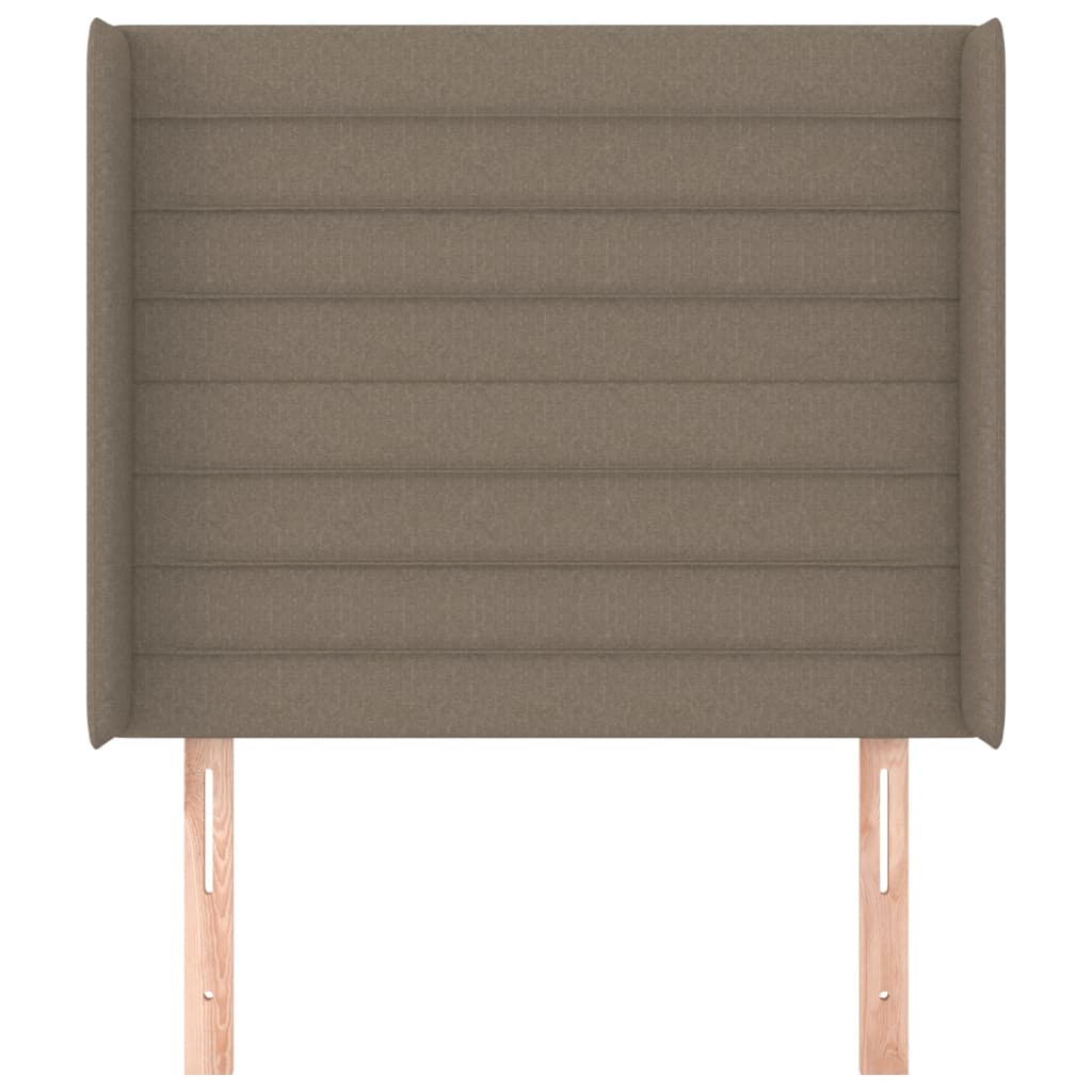 vidaXL Горна табла за легло с уши, таупе, 93x16x118/128 см, плат