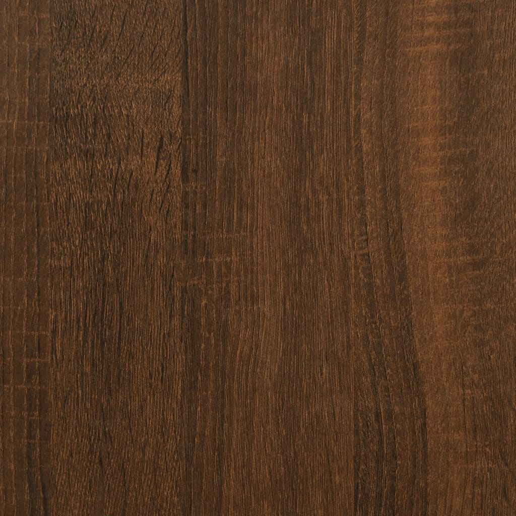 vidaXL Конзолна маса с рафт, кафяв дъб, 105x30x75 см, инженерно дърво