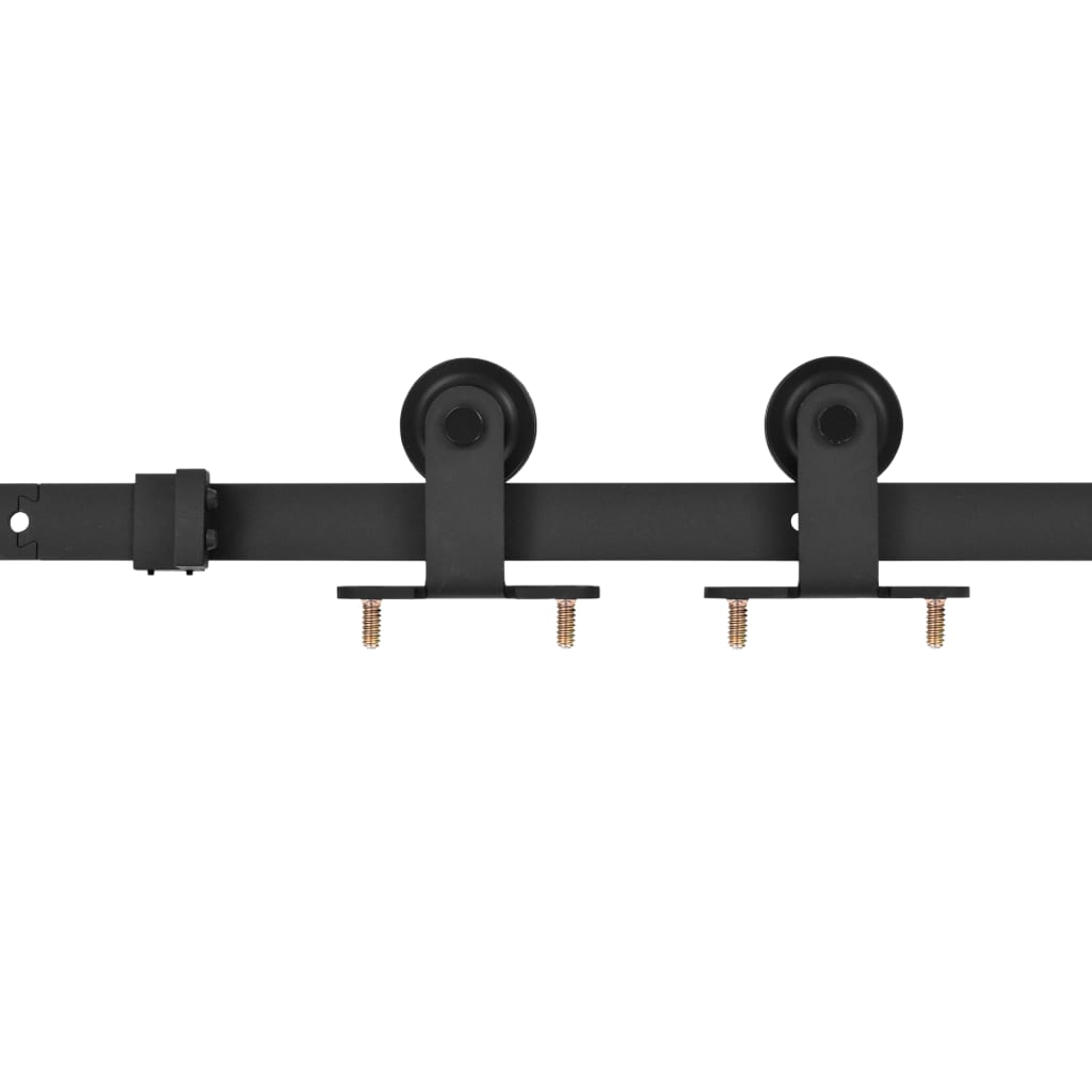 vidaXL Комплект механизъм за плъзгаща врата SKIEN 183 см стомана черен