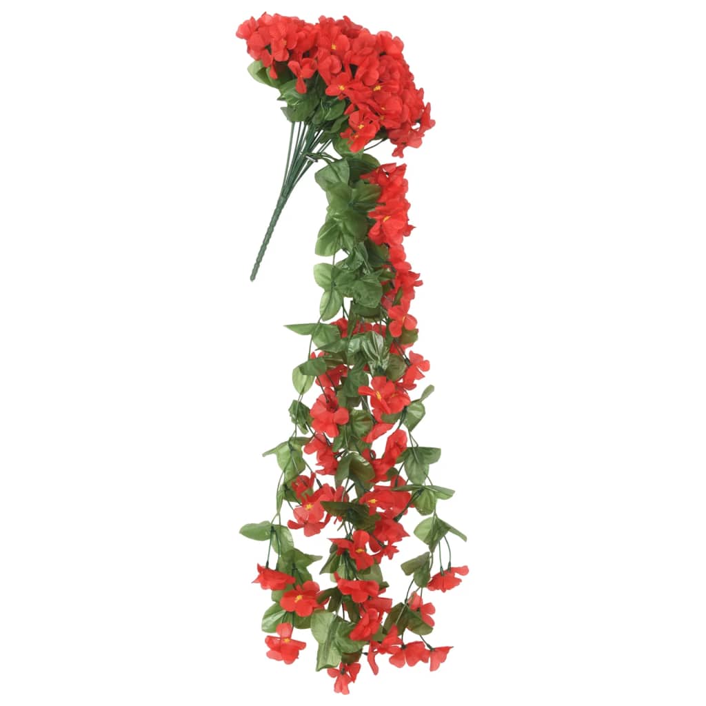 vidaXL Гирлянди от изкуствени цветя 3 бр червени 85 см