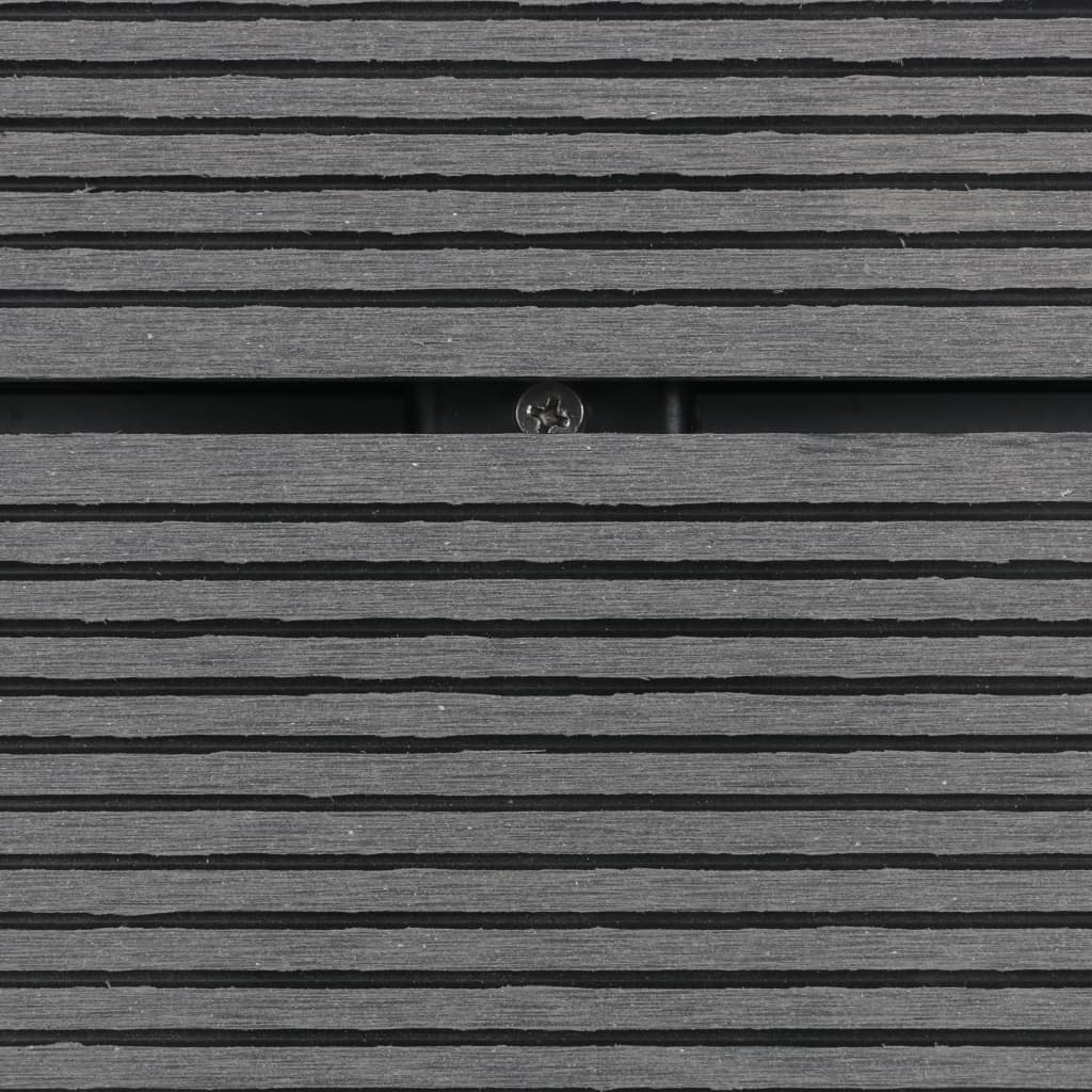vidaXL Градинско душ корито, WPC, неръждаема стомана, 110x62 см, сиво