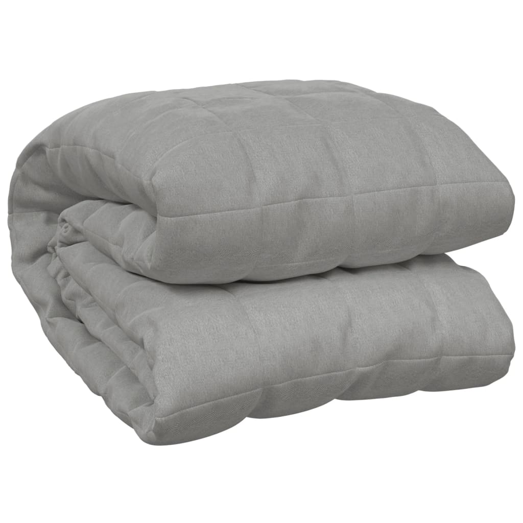 vidaXL Утежнено одеяло сиво 135x200 см 6 кг плат