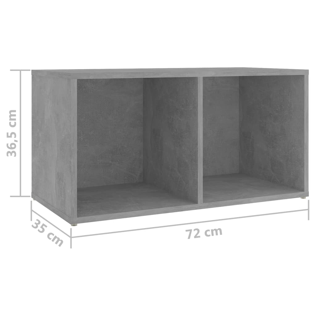 vidaXL Комплект ТВ шкафове от 3 части, бетонно сив, ПДЧ