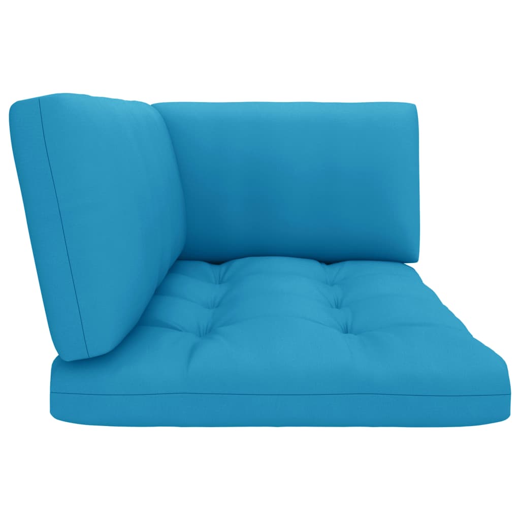 vidaXL 2-местен палетен диван с възглавници бор със зелена импрегнация