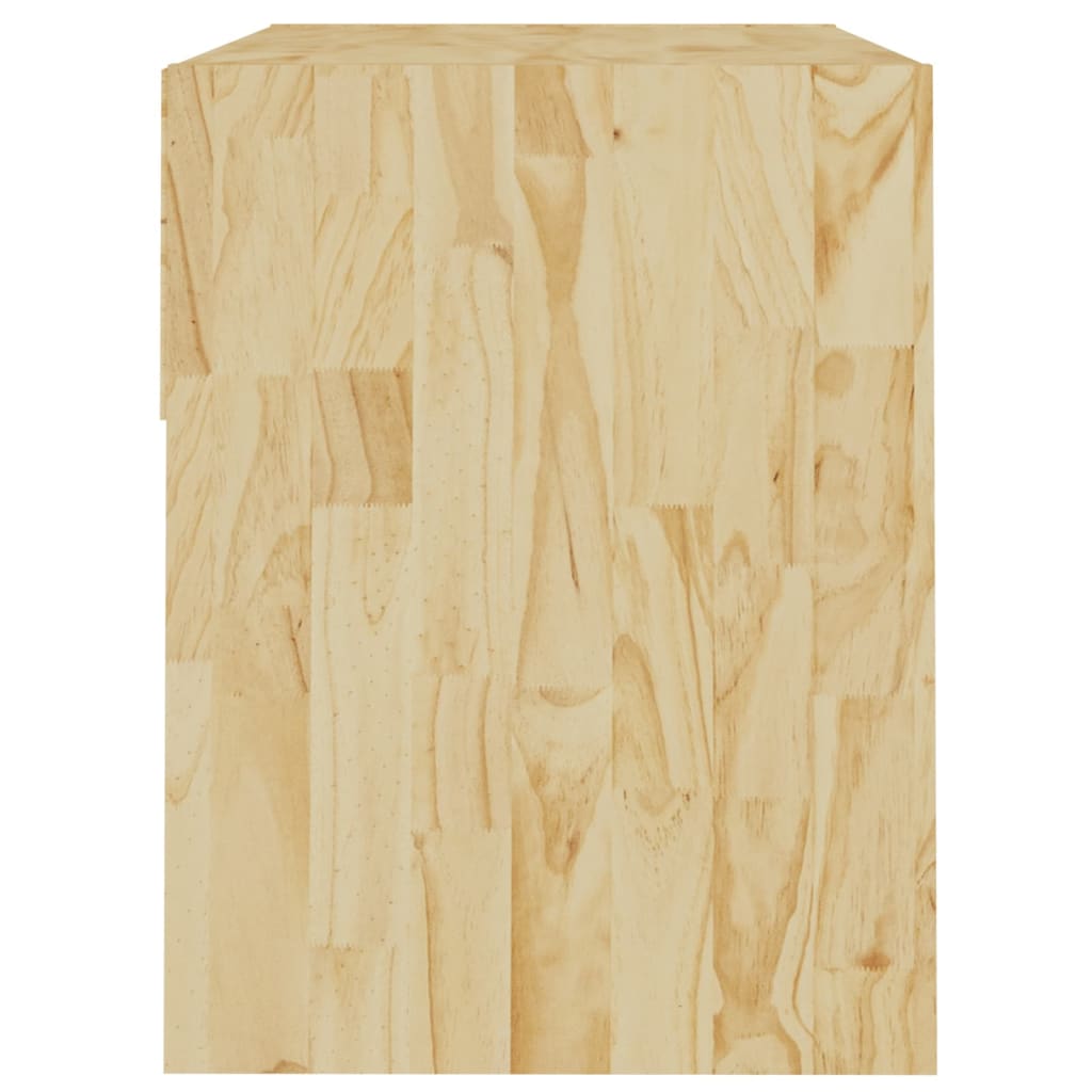 vidaXL Нощно шкафче, 40x31x40 см, борово дърво масив