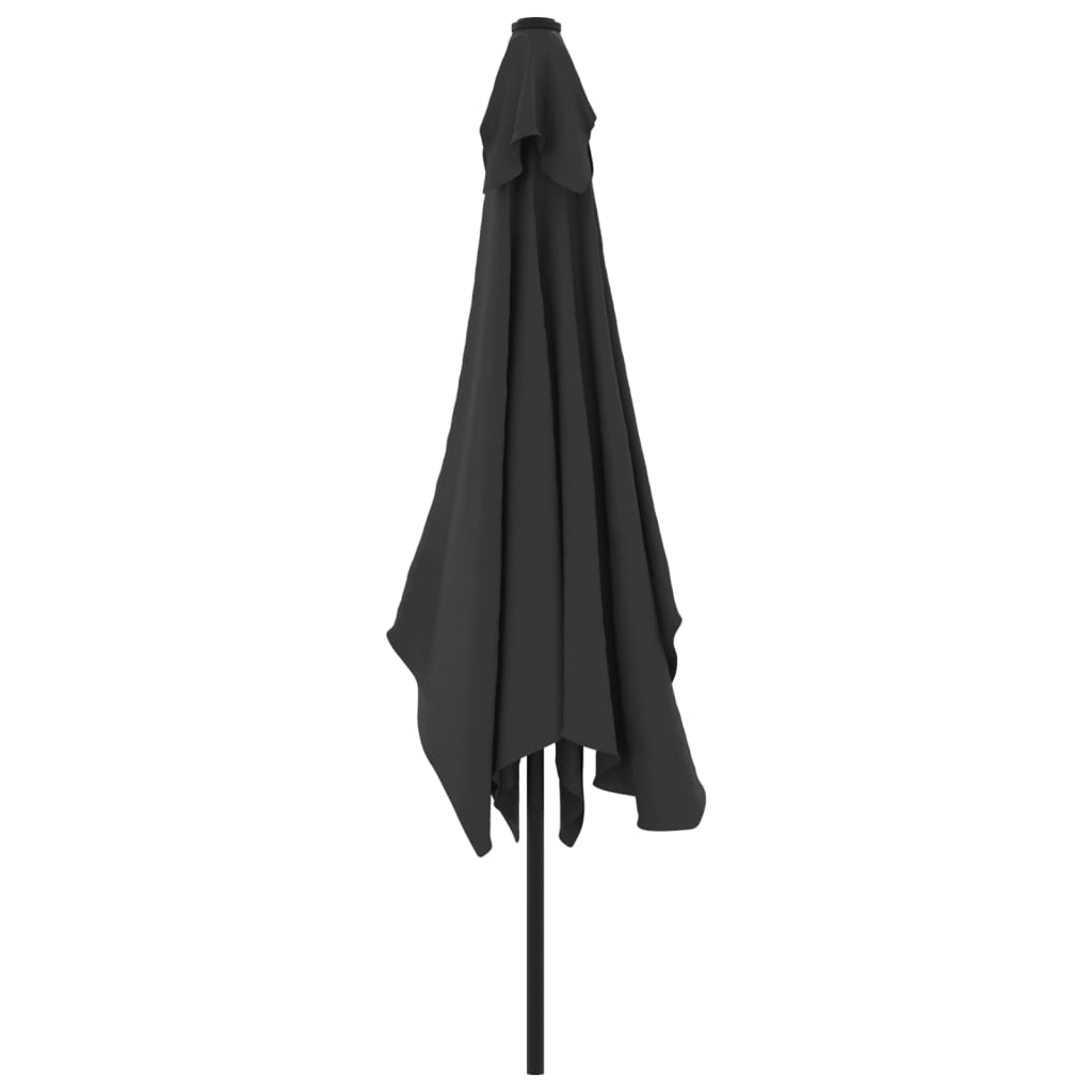 vidaXL Градински чадър с метален прът, 300x200 см, антрацит