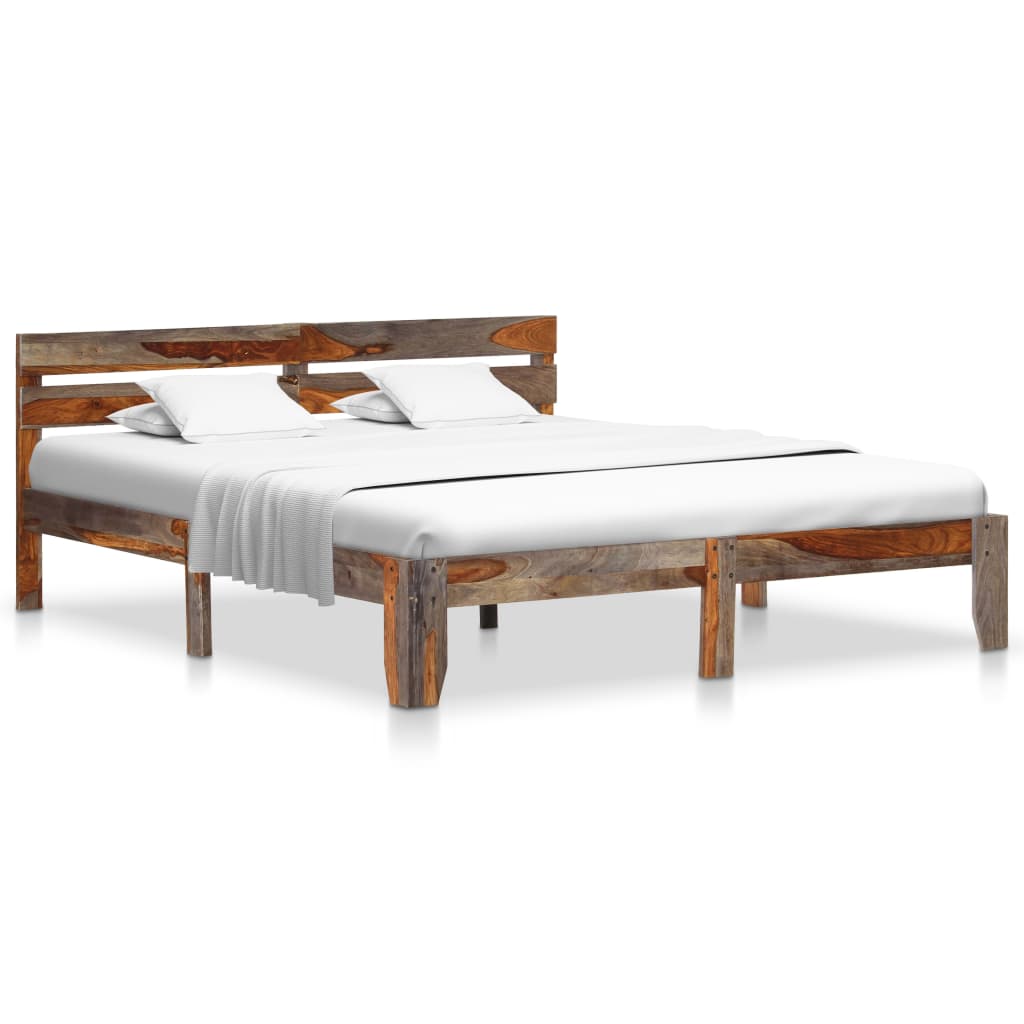 vidaXL Рамка за легло, шишамово дърво масив, 180x200 см