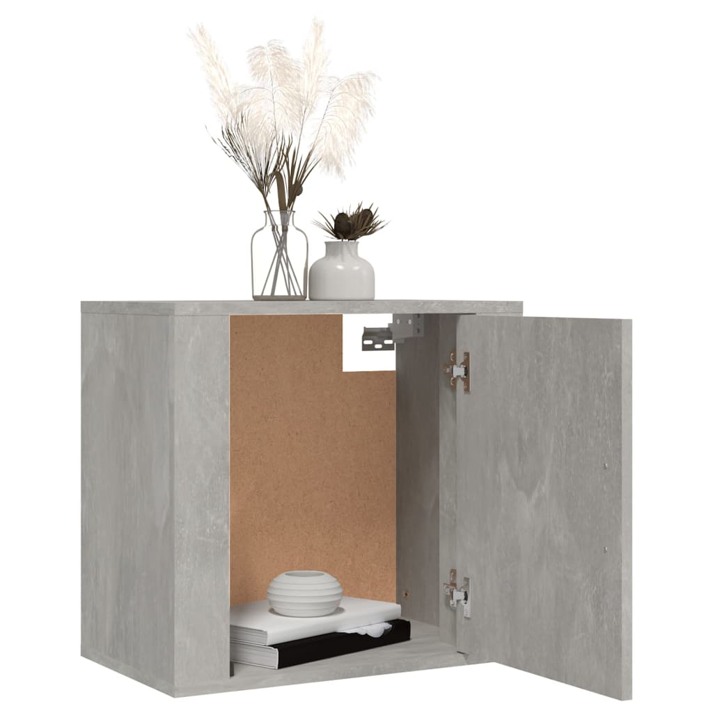 vidaXL Нощно шкафче за стенен монтаж, бяло, 50x30x47 см