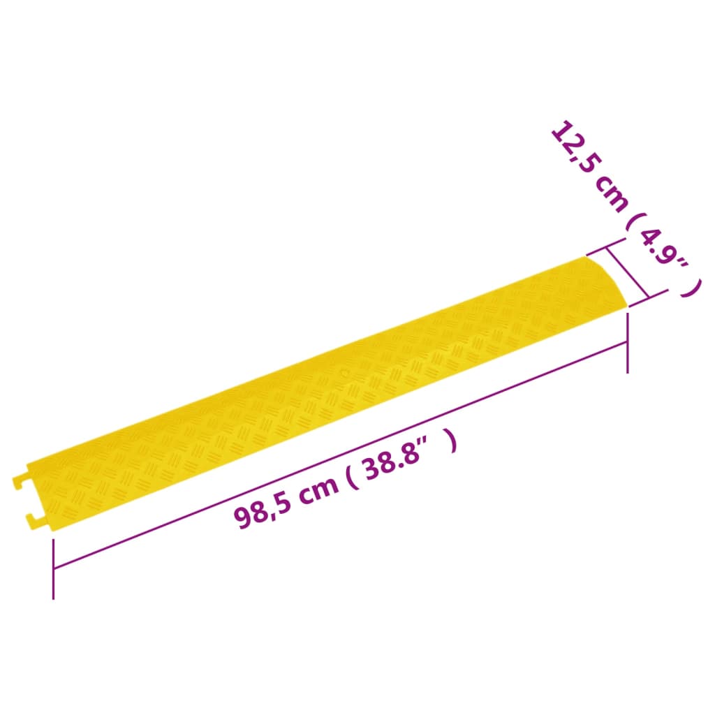vidaXL Защитни рампи за кабели 4 бр 98,5 см жълти