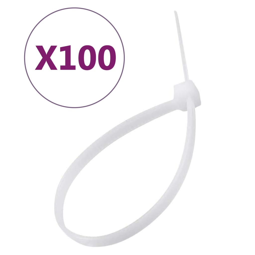 vidaXL 100 бр кабелни превръзки 15 см