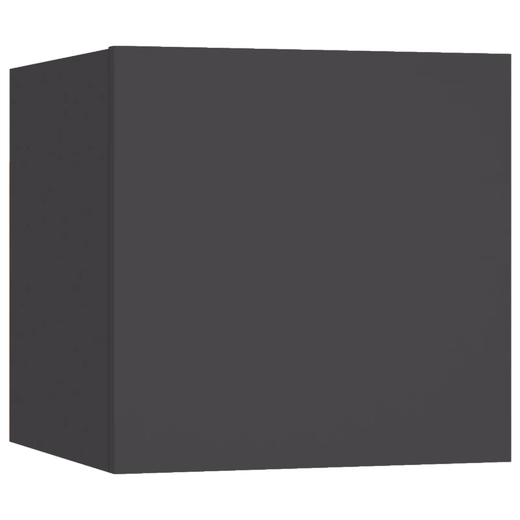 vidaXL ТВ шкафове за стенен монтаж, 2 бр, сиви, 30,5x30x30 см