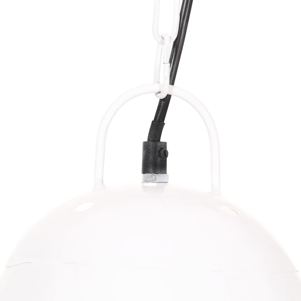 vidaXL Индустриална пенделна лампа 25 W бяла кръгла 32 см E27