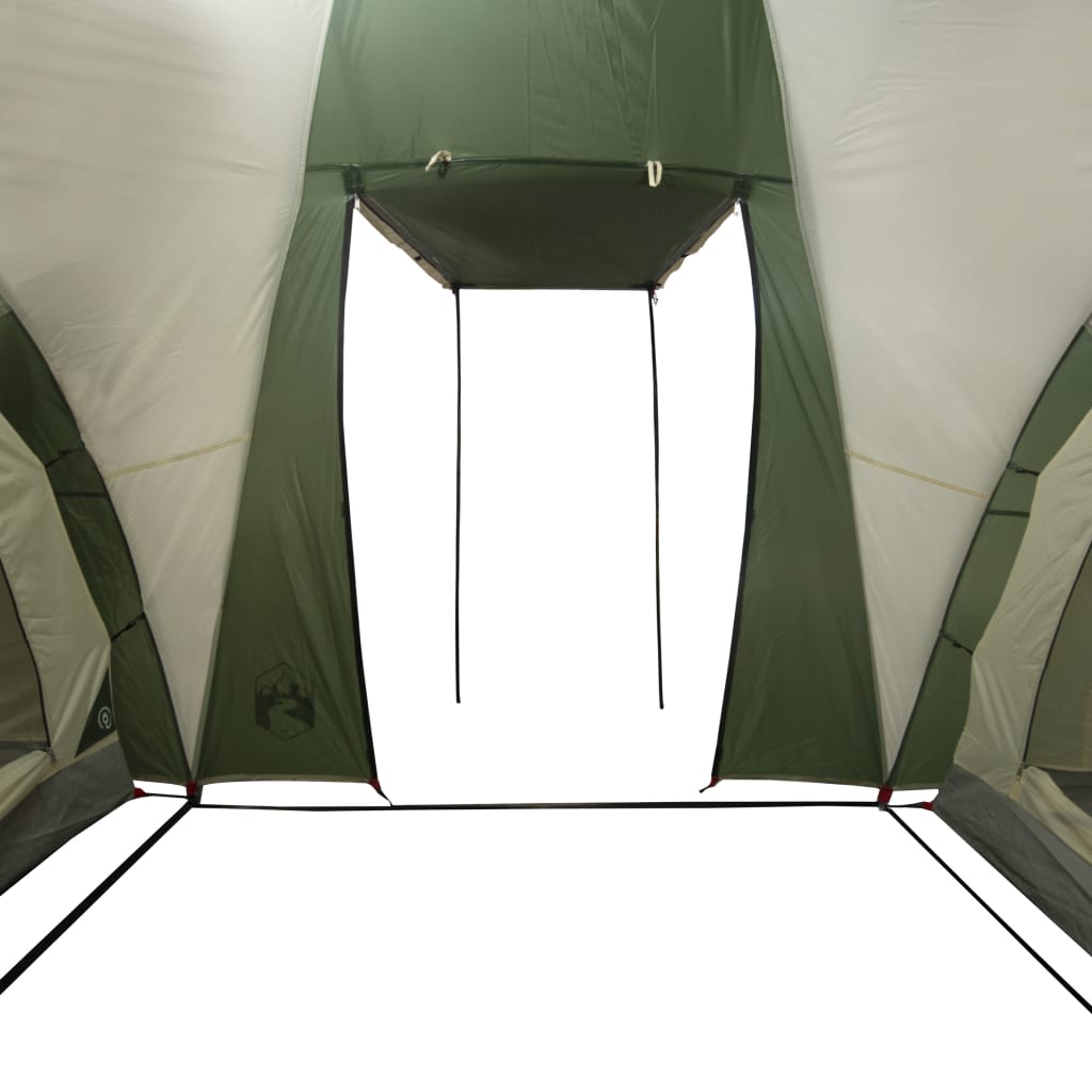 vidaXL Семейна куполна палатка, 6-местна, зелена, водоустойчива
