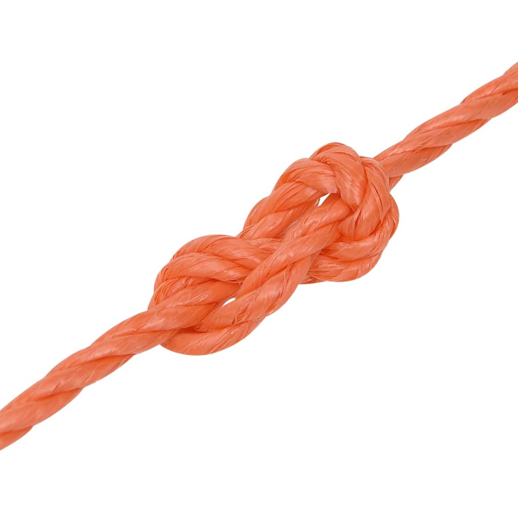 vidaXL Работно въже оранжево 6 мм 50 м полипропилен