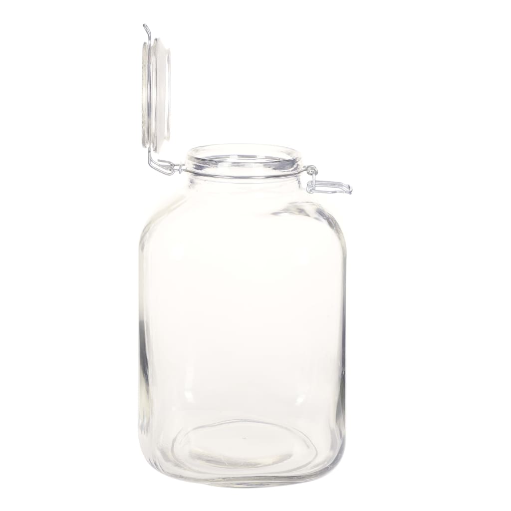 vidaXL Стъклени буркани за сладко със заключващ механизъм, 12 бр, 5 л