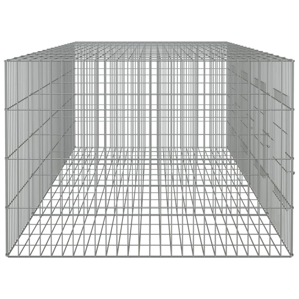 vidaXL Клетка за зайци, 4 панела, 217x79x54 см, поцинковано желязо