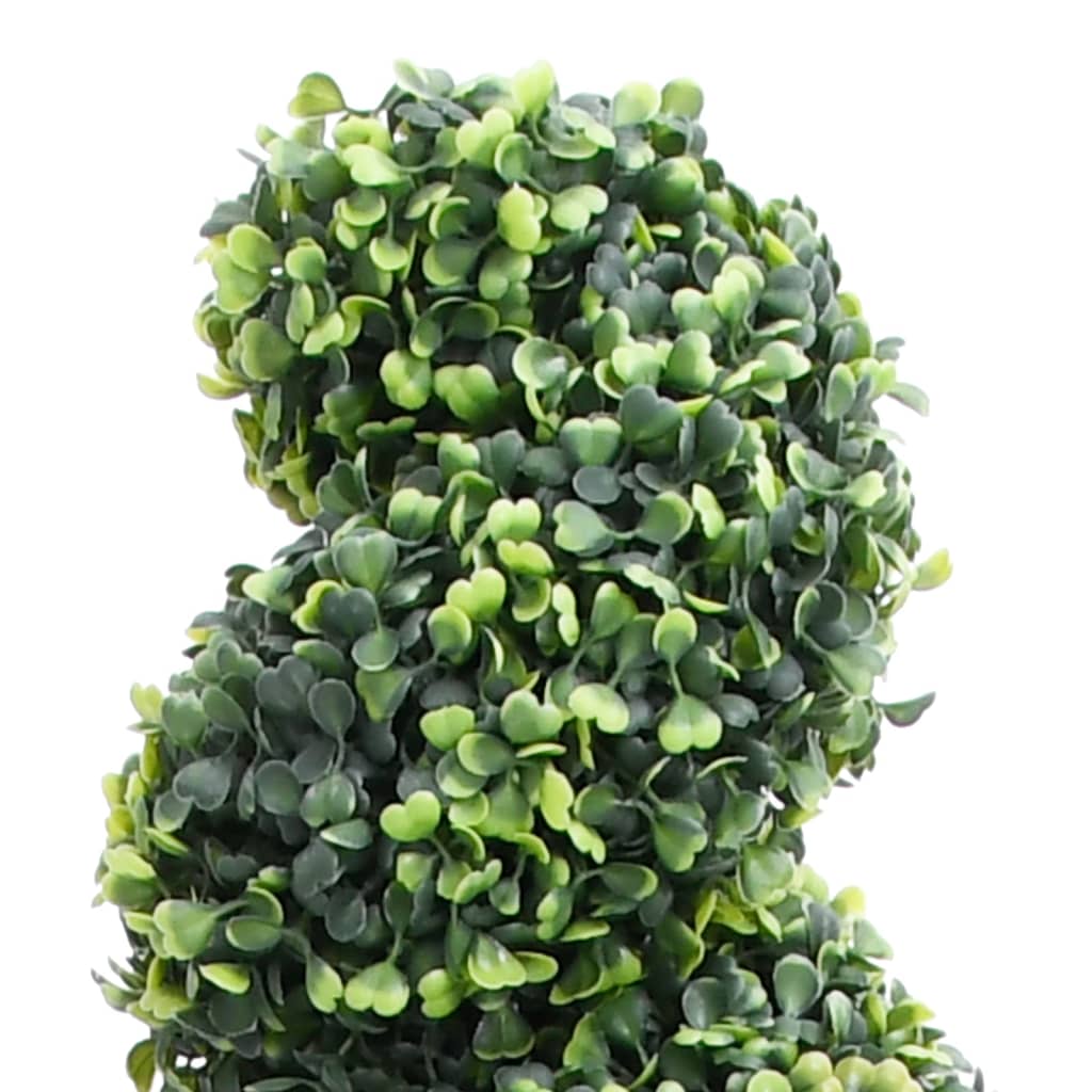vidaXL Изкуствен чемшир спираловидно растение със саксия зелен 59 см